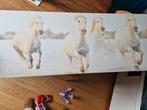 Paarden Canvas Schilderij 40x100cm, Ophalen, Minder dan 50 cm, Gebruikt, Schilderij