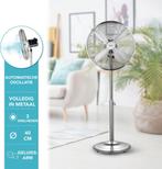 DOMO  Roestvrijstale Chrome Statiefventilator Top kwaliteit, Ophalen of Verzenden, Zo goed als nieuw, Statiefventilator