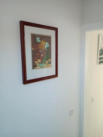 Kuifje Collectie 9 Ingelijste Prenten van Kuifje avonturen  beschikbaar voor biedingen