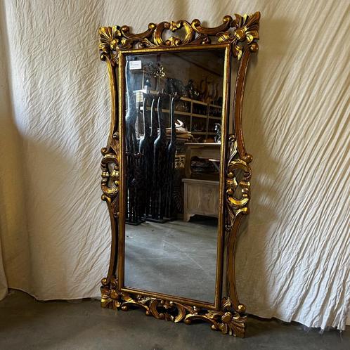 Barok spiegel - Houten lijst goud- 150 x 80 cm - TTM Wonen, Antiek en Kunst, Antiek | Spiegels, 50 tot 100 cm, 150 tot 200 cm