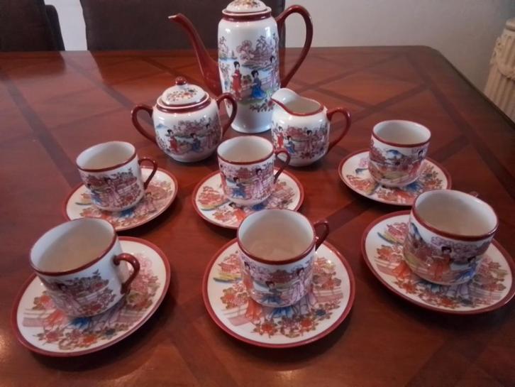 Vintage Japans theeservies, Antiek en Kunst, Antiek | Servies compleet, Ophalen of Verzenden