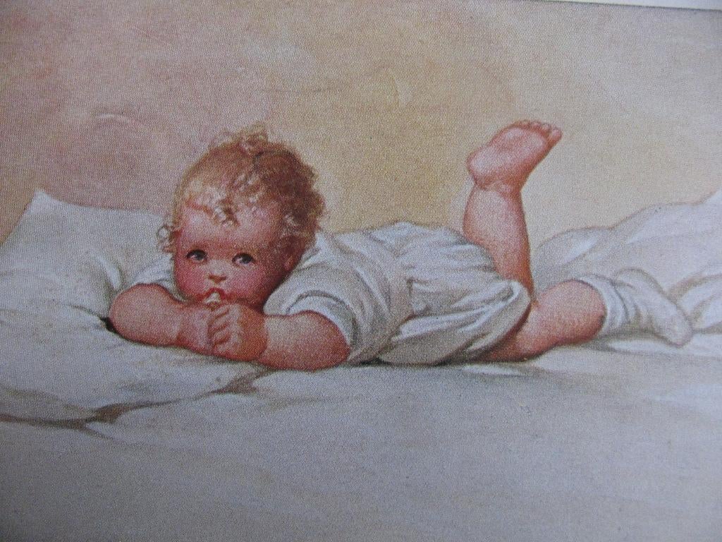 Oude Kaart / Fialkowska - Meisje met Fopspeen, Verzamelen, Verzenden, 1920 tot 1940, Ongelopen, Kinderen