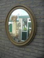 Antieke Ovale Franse Spiegel Goudkleur, Ophalen, Ovaal, 50 tot 100 cm, Minder dan 100 cm