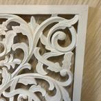 Wandpaneel - Raampaneel 120 x 120 cm - wit - TTM Wonen, Huis en Inrichting, Woonaccessoires | Wanddecoraties, TTM Wonen, Meubels – (Perzische) Tapijten en Woonaccessoires