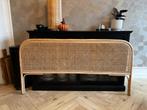 Tikamoon Hoofdbord gevlochten Rotan, Ophalen, Bruin, Tweepersoons, Zo goed als nieuw