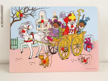 Nostalgische knopjespuzzel Sinterklaas, Zwarte Piet, intocht beschikbaar voor biedingen