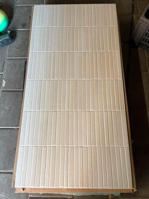 Lands white stripes tegels 120x60cm designtegels kitkat, Doe-het-zelf en Verbouw, Tegels, Nieuw, Wandtegels, Keramiek, 60 cm of meer