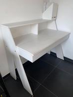 Wit houten bureau met opbergruimte, Ophalen, Gebruikt, Bureau