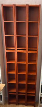 #0611 3 Smalle Boekenkasten - CD/DVD Kast, Ophalen, Met plank(en), Minder dan 50 cm, Gebruikt
