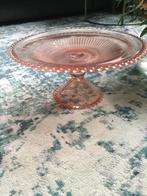 Sissy Boy glas glazen roze taartschaal taartplateau plateau, Ophalen of Verzenden, Glas, Overige stijlen, Overige typen