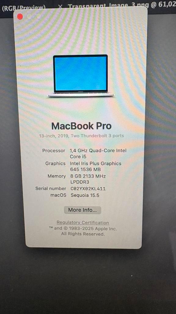 MacBook Pro 13" 2019, i5, 8GB, 256GB SSD - Nieuwe Batterij, Computers en Software, Apple Macbooks, Gebruikt, MacBook Pro, 13 inch