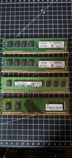 4 x 4 gb DDR4 Geheugen Modules - Crucial, Samsung & HP, Computers en Software, RAM geheugen, Ophalen of Verzenden, Gebruikt, DDR4