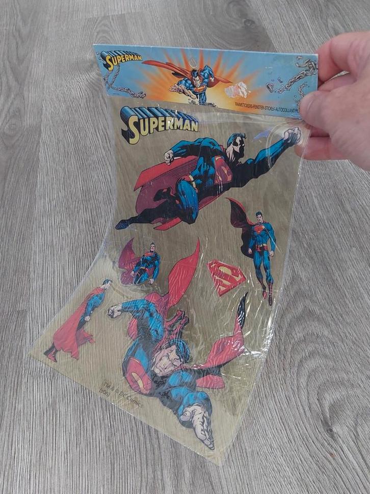 vintage raamplakkers SUPERMAN / " Christopher Reeve.", Verzamelen, Film en Tv, Nieuw, Film, Gebruiksvoorwerp, Verzenden