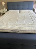 Swiss Sense boxspring 160x200, Ophalen, Gebruikt, Blauw, Tweepersoons