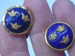 Manchetknopen GP +Emaille gesigneerd SPORRONG, Sieraden, Tassen en Uiterlijk, Verzenden, Zo goed als nieuw, Overige materialen