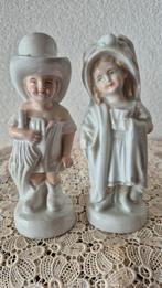 2 leuke oude beeldjes 16 cm, Ophalen of Verzenden, Zo goed als nieuw