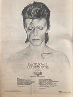 Paginagrote A3 advertentie DAVID BOWIE Aladdin Sane tour, Ophalen of Verzenden