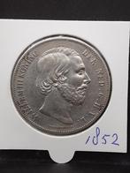 Rijksdaalder 1852 Koning Willem III, Postzegels en Munten, Munten | Nederland, Koning Willem III, Zilver, Ophalen of Verzenden