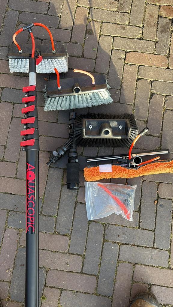 Telescoopborstel, Tuin en Terras, Tuinslangen, Zo goed als nieuw, Ophalen