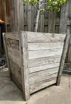 Plantenbak (ijzerhout), Tuin en Terras, Bloembakken en Plantenbakken, Ophalen, Gebruikt, 100 cm of meer, Vierkant