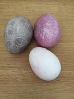 Marmeren Stenen Siereieren / Divers 3 stuks, Verzamelen, Mineralen en Fossielen, Ophalen of Verzenden