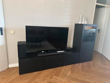 Besta tv meubel 240 cm zwartbruin