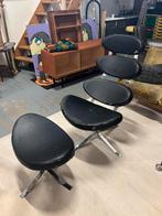 Design fauteuil met hocker, stoffeerproject, Ophalen, Gebruikt, ., .