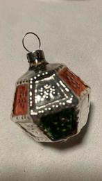 Vintage antieke kerstbal, lampion feathertree oranje groen, Diversen, Ophalen of Verzenden, Zo goed als nieuw
