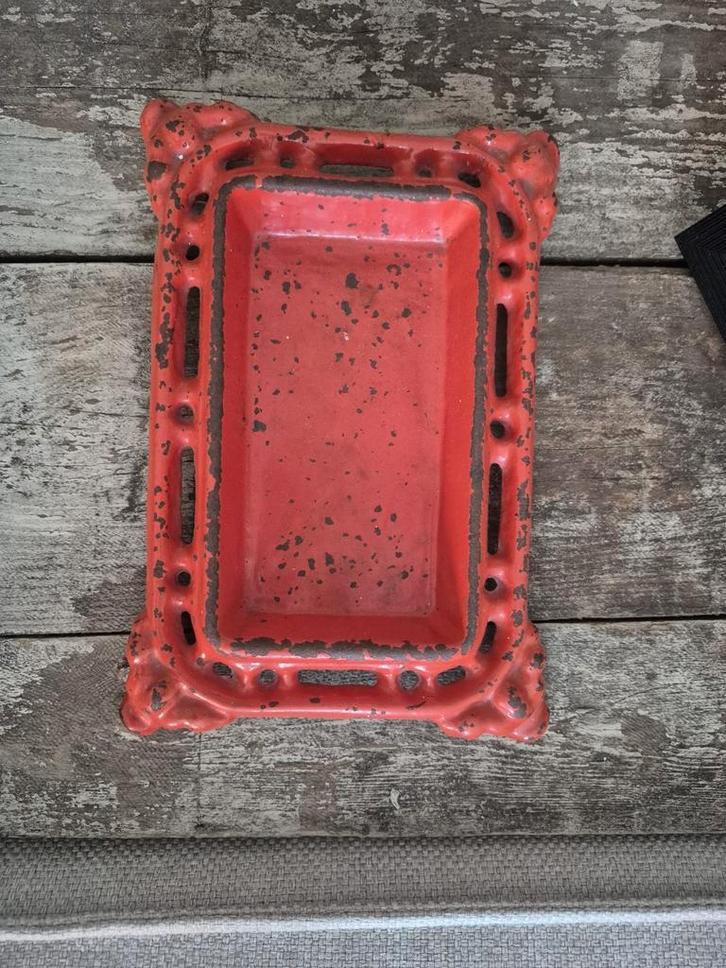 Antieke Rode Kwispedoor / Spuugbak, Antiek en Kunst, Antiek | Schalen, Ophalen of Verzenden