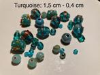 Glaskralen turquoise – 1,5cm-0,4cm, Ophalen of Verzenden, Nieuw, Kraal