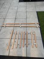 10x eiken trapleuningen + dragers, Doe-het-zelf en Verbouw, Ladders en Trappen, Ophalen, Nieuw, Trap, Minder dan 2 meter