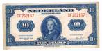 10 gulden 4 februari 1943 Wilhelmina, Postzegels en Munten, Bankbiljetten | Nederland, Ophalen of Verzenden, 10 gulden, Los biljet