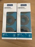 2 x 3 inbouwspots Gamma zwart nieuw in doos, Huis en Inrichting, Lampen | Spots, Ophalen, Nieuw, Metaal of Aluminium, Plafondspot of Wandspot