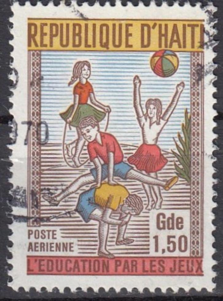 Haïti - 1969 -JVK-5- Kinderen- Airmail - Nationaal Onderwijs, Postzegels en Munten, Postzegels | Amerika, Gestempeld, Midden-Amerika