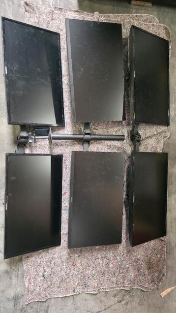 22 inch pc monitoren x6 kompleet met de arm beschikbaar voor biedingen