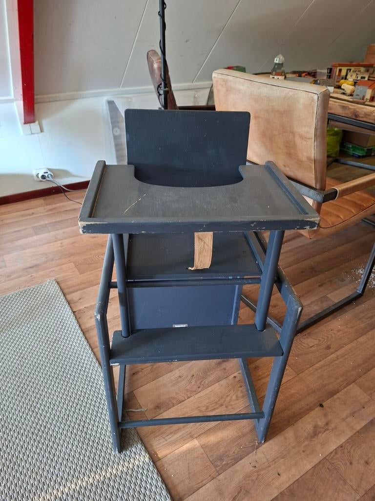 Bopita Meegroeistoel hout  - Gebruikt, Kinderen en Baby's, Ophalen, Gebruikt, Meegroeistoel, Afneembaar eetblad