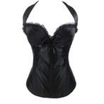 Zwart leer look korset met strik leren gothic steampunk, Kleding | Dames, Verzenden, Zwart, Body of Korset