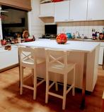 Keukenblok met stoelen IKEA, Ophalen, Gebruikt, 100 tot 150 cm, 75 cm of meer