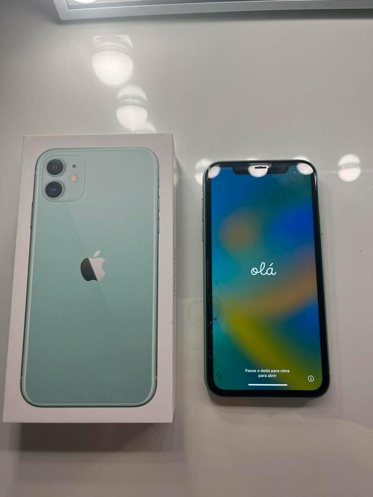 iPhone 11 - Groen - Scherm defect, Telecommunicatie, Mobiele telefoons | Apple iPhone, Gebruikt, 64 GB, iPhone 11, Groen, Ophalen of Verzenden