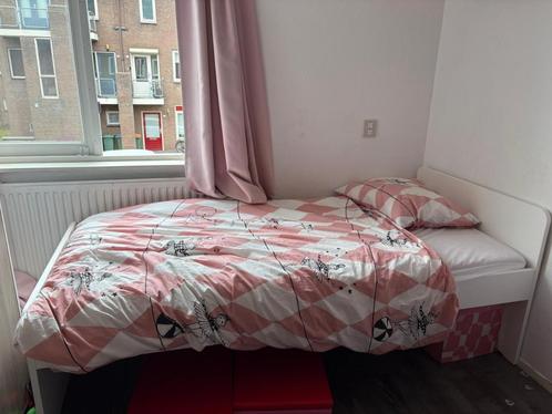 Kinderbed Wit, Kinderen en Baby's, Kinderkamer | Bedden, Zo goed als nieuw, 180 cm of meer, 85 tot 100 cm, Lattenbodem, Ophalen