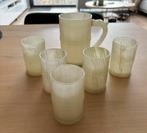 Afghanistan ? Kan met glazen (zwaar)  onyx/marmer Iraans?, Ophalen of Verzenden