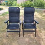 2 x Obelink Queen Luxe 3d standenstoel - all black, Caravans en Kamperen, Ophalen, Zo goed als nieuw, Campingstoel