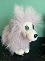 Super leuke knuffel hondje met lila vacht die 'uit' kan., Ophalen of Verzenden, Zo goed als nieuw, Hond