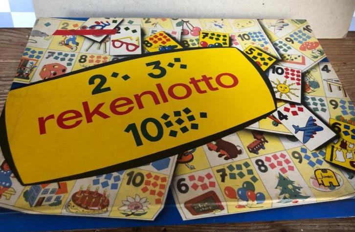 Jumbo Rekenlotto - gezelschapsspel, Hobby en Vrije tijd, Gezelschapsspellen | Bordspellen, Zo goed als nieuw, Een of twee spelers