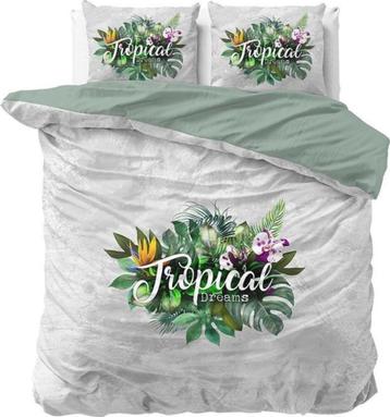 Dekbedovertrek 200x200/220 Tropical Dreams groen katoen beschikbaar voor biedingen