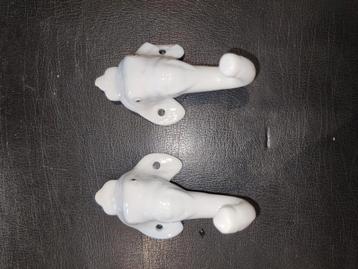 Porseleinen haakjes olifant 2 stuks beschikbaar voor biedingen