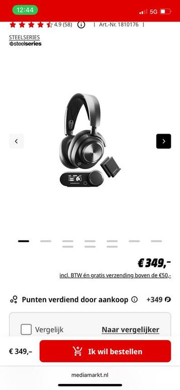 Steel series arctis nova pro beschikbaar voor biedingen