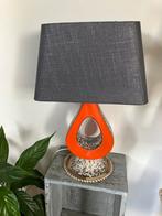 Fat Lava tafellamp oranje wollig grijs wit, Antiek en Kunst, Ophalen