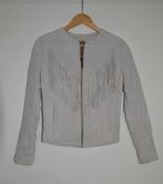 NIEUW: Witte, suède Goosecraft 203 jas met franjes - maat XS, Kleding | Dames, Goosecraft, Verzenden, Wit, Nieuw