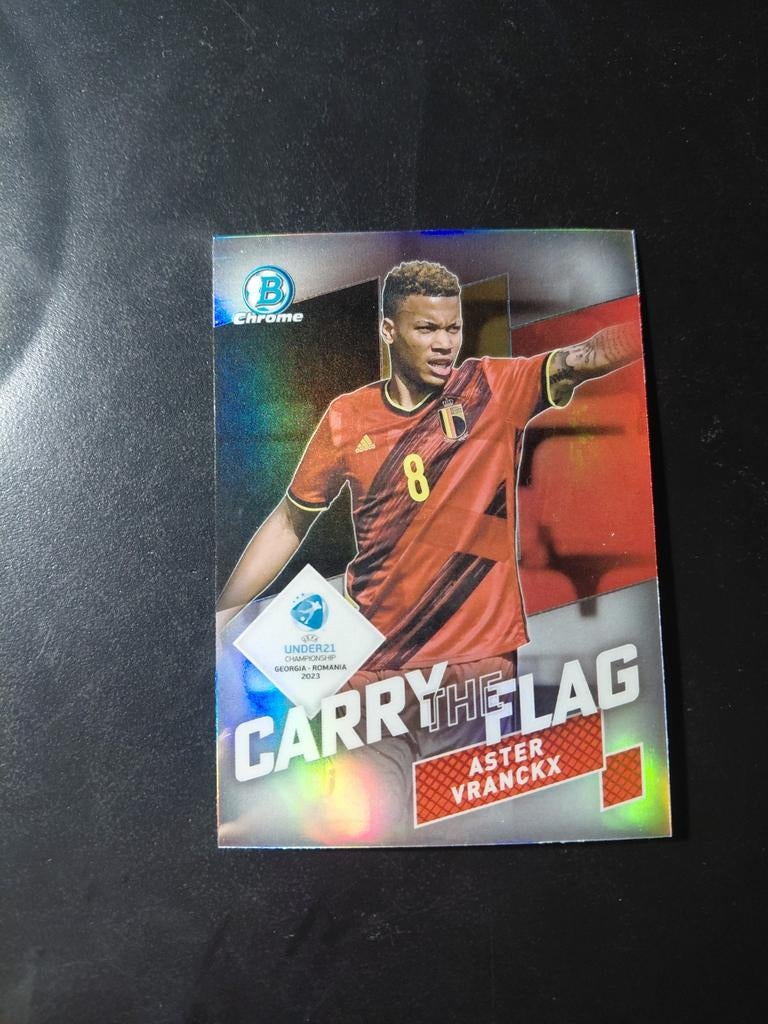 Aster vranckx (carry the flags) belgie topps chrome u21, Ophalen of Verzenden, Nieuw, Buitenlandse clubs